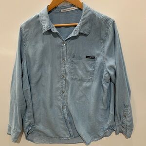 Calvin Klein Jeans Sky Blue Denim Top size L